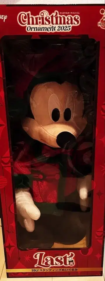 디즈니 크리스마스 오너먼트 해피 복권 라스트상 봉제 인형 미키