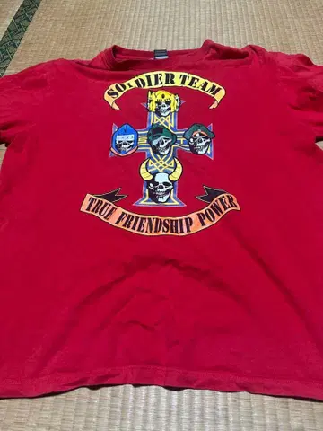 근육맨 초인혈맹군 T셔츠 레어 빨간색 2XL