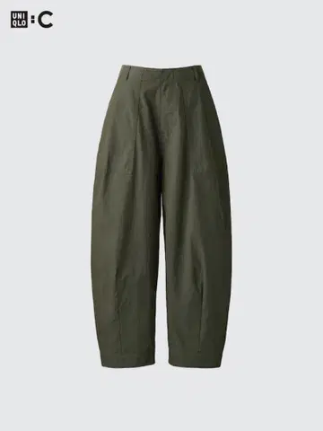 유니클로 C UNIQLO C 25SS 와이드 벌룬 팬츠 67 올리브