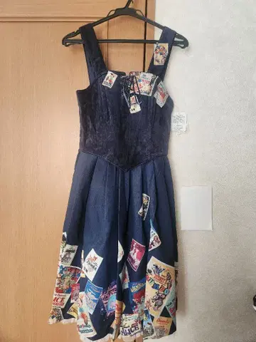 SecretHoney 디즈니 엽서 프린트 원피스