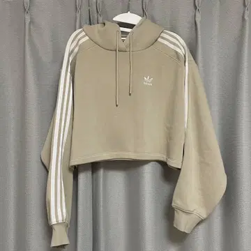 adidas 베이지 크롭 후드티 XS-M