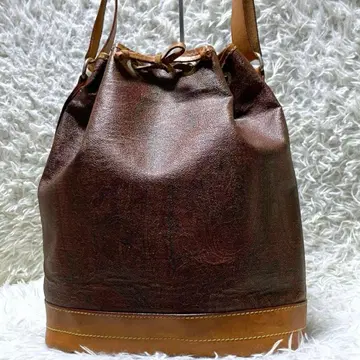 ETRO 빈티지 페이즐리 무늬 PVC 가죽 복조리형 숄더백