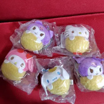 산리오 캐릭터즈 믹스 플라이 싸개 마스코트 5개 세트