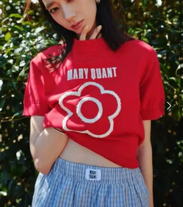 MARY QUANT X PUBLUX 숏 슬리브 썸머 니트 T셔츠