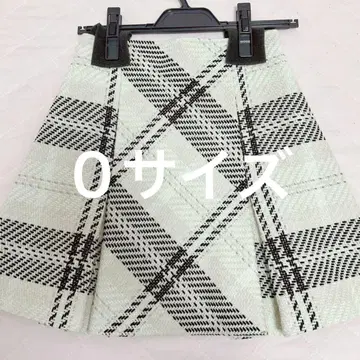 SNIDEL 0 사이즈 로빙 체크 미니 스커트 IVR