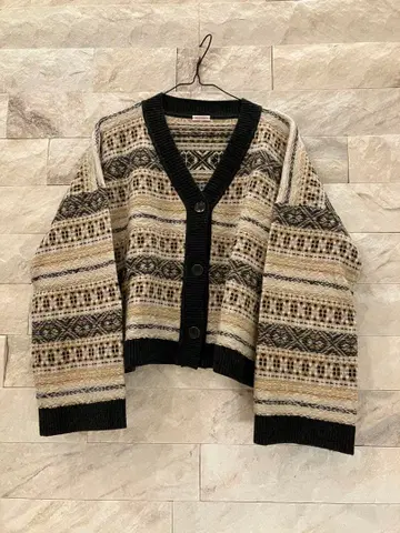 드레 스테리아 DRESSTERIOR 믹스 자카드 가디건 38