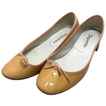 레페토 (24.5) 펌프스 발레 슈즈 청키힐 천연 가죽