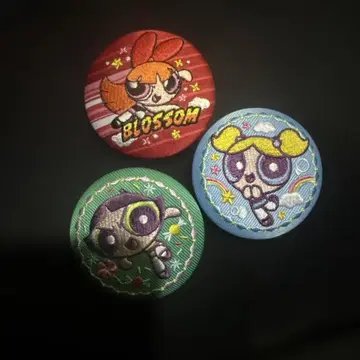 파워퍼프걸스 자수 캔뱃지