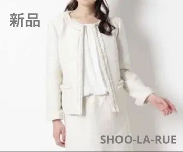 [슈라루] 노카라 자켓 프린지 장식 M 트위드