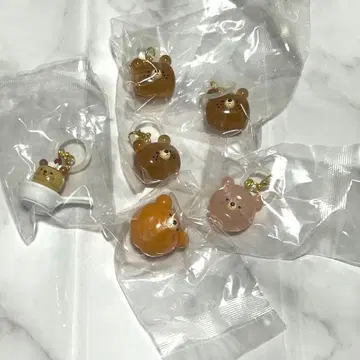 코코아 룸 곰빵 메지루시 액세서리 6개 세트