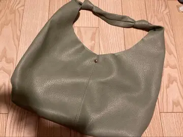 그린 가죽풍 토트백