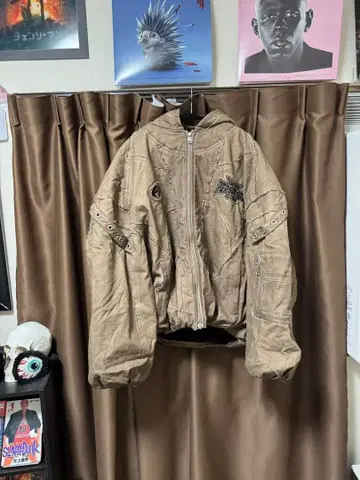 익일 배송 PERSONSOUL 후드 부착 자켓 베이지