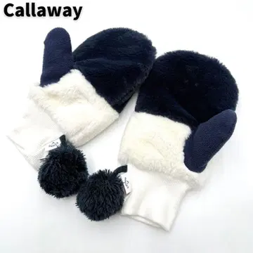 Callaway 캘러웨이 골프 미튼 장갑 네이비 x 화이트