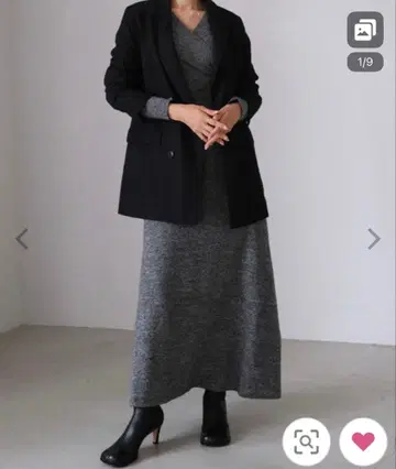 [ 새상품급 ] 악테 프론트 크로스 니트 원피스