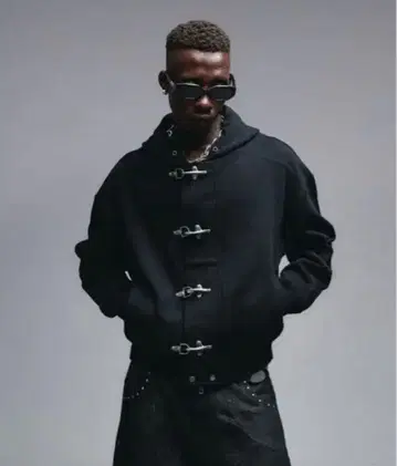 ANDER HUNK 파이어맨 디자인 집업 후드티