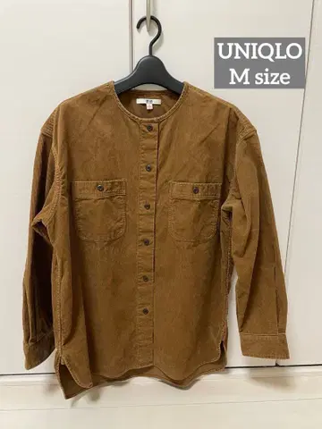 [ UNIQLO ] 코듀로이 롱 셔츠 자켓 브라운