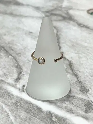 오팔 다이아 오픈링 K10 YG 11호