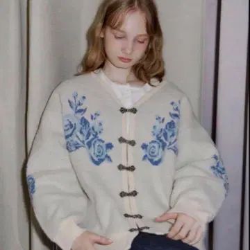 idem 이데무 flower china cardigan