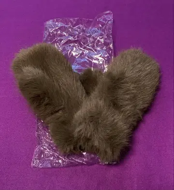 새상품 볼륨 인조 모피 미튼 장갑