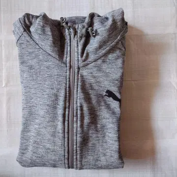 푸마 풀 집업 후드티 그레이