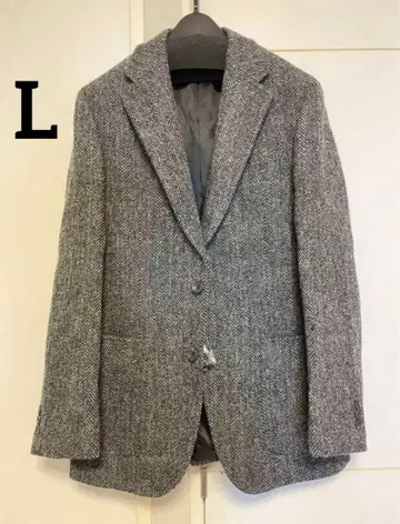 [ SALE ] 해리스 트위드 테일러드 자켓 그레이 헤링본 L