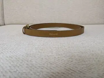 [ CULLNI ] 22AW Leather Long Belt camel