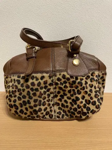 미네리 레오파드 무늬 핸드백