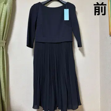 [ 택 포함 미사용 새상품 ] 쿠미쿄쿠 7부 소매 원피스 네이비