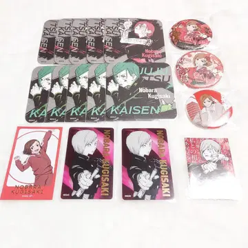 주술회전 쿠기사키 노바라 아트 코스터 클리어 카드 캔뱃지 특전