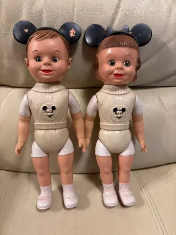 미키마우스 클럽 인형 1950~60년대 2체 페어로