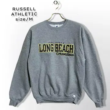 러셀 애슬레틱 맨투맨 트레이닝복 그레이 로고 앞 V 가젯