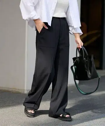 새상품 FRAMeWORK 울 혼방 베이커 팬츠