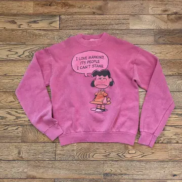 80s 90s 루시 스누피 USA제 프룻 오브 더 룸 맨투맨