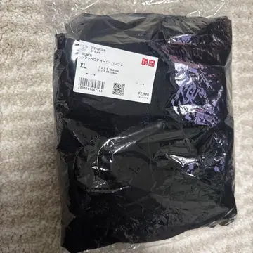 유니클로 소프트 벨로아 이지 팬츠 블랙 XL