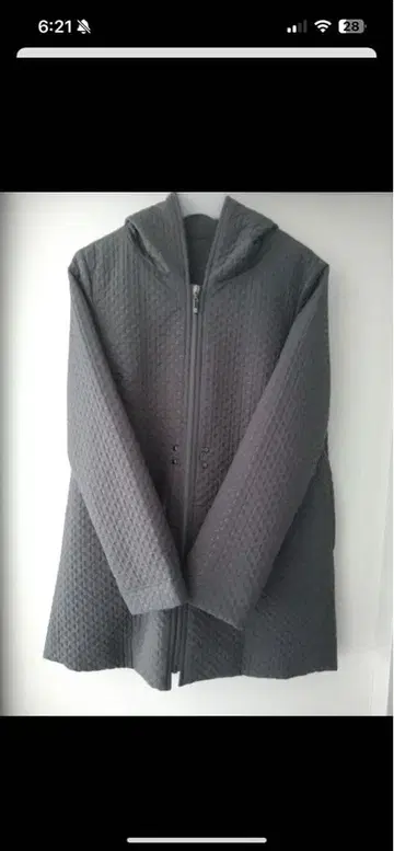 새상품 시마무라 그레이 후드 부착 퀼팅 코트