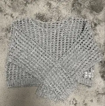 그레이 짜임 디자인 니트 스웨터 프리 사이즈