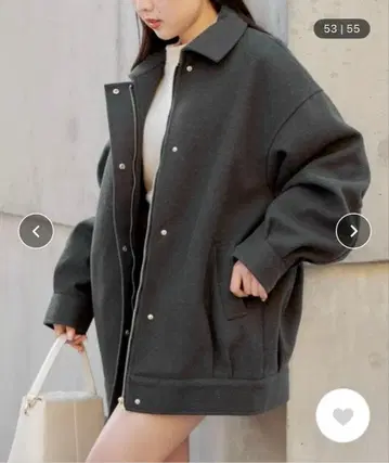 chico 울라이크 미들 블루종 그레이