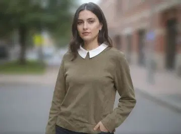 MACKINTOSHPHILOSOPHY 올리브 긴팔 스웨터 새상품급