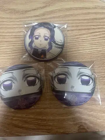 기둥전 캔뱃지 코쵸우 시노부 3점