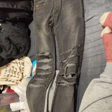 00s archive clash flare denim Y2K black