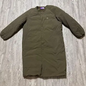 THA NORTH FACE 퍼플 라벨 노카라 다운 카키 WS