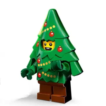 LEGO 크리스마스 트리 모자 미니 피규어