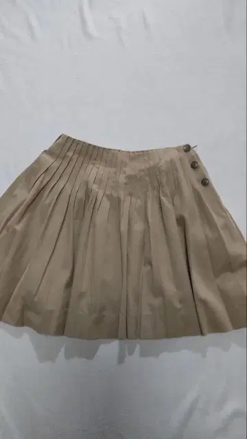 폭시 스커트 38 플레어 베이지 버튼 여성용