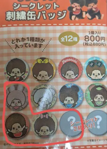 몽치치 시크릿 자수 배지