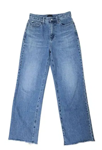 UNIQLO 와이드 스트레이트 데님 64 BLUE 사이즈 21 컷오프