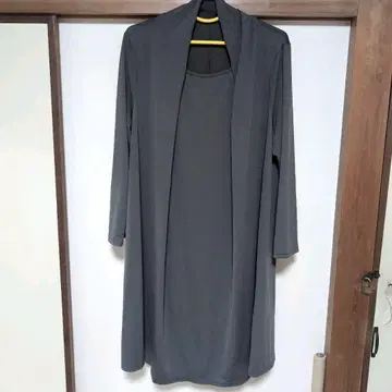 그레이 긴팔 튜닉 원피스