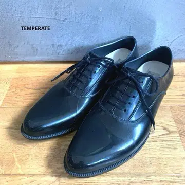 TEMPERATE 레이스업 슈즈 레인 슈즈 블랙