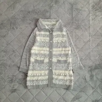 자유구 니트 가디건 쉘 버튼