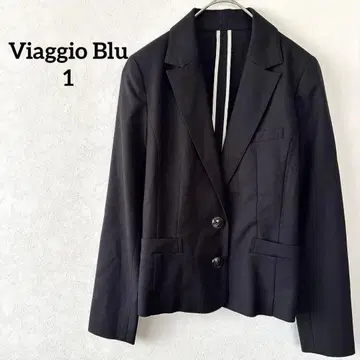 비아조 블루 테일러드 자켓 블랙 1 S 깔끔한 비즈니스