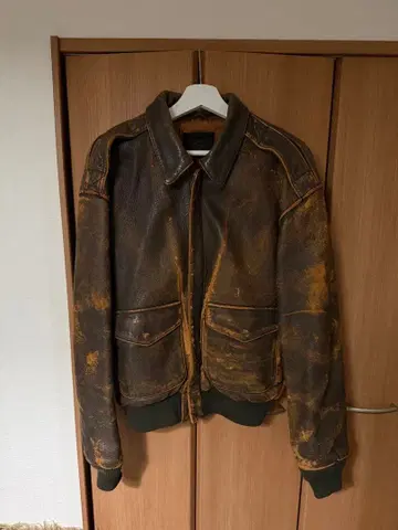 AVIREX 가죽 자켓 브라운